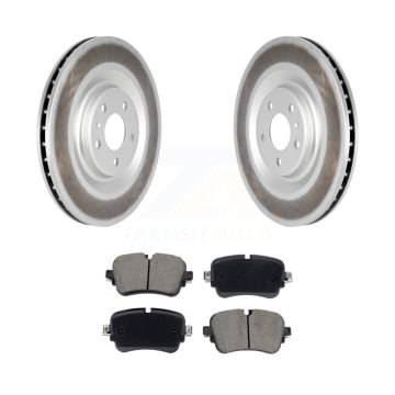 Rear Coated Disc Brake Rotors And Ceramic Pads Kit For Audi Q7 Q8 e-tron Quattro A8 KGC-102646