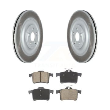 Rear Coated Disc Brake Rotor And Ceramic Pad Kit For Jaguar XF XJ XKR XFR XKR-S XFR-S XJR KGC-102649