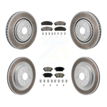 Front Rear Coat Disc Brake Rotor Ceramic Pad Kit For Toyota Sienna RAV4 Prime bZ4X Subaru KGC-102668