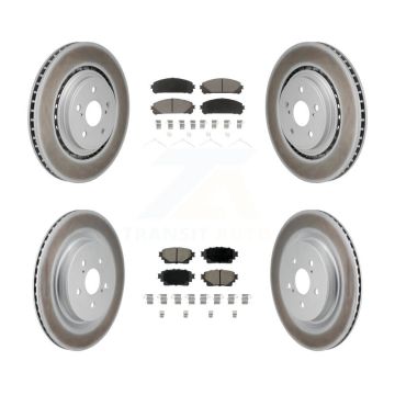 Front Rear Coated Disc Brake Rotors And Ceramic Pads Kit For 2020-2022 Toyota Highlander KGC-102669