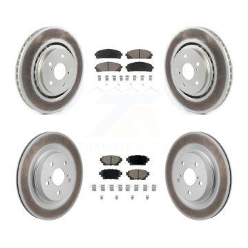 Front Rear Coated Brake Rotor & Ceramic Pad Kit For Lexus NX350h NX350 NX250 Toyota Crown KGC-102670