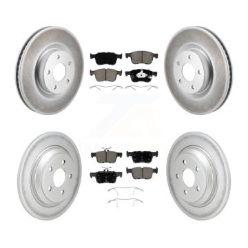 Front Rear Coat Brake Rotors Ceramic Pad Kit For Ford Escape Bronco Sport Lincoln Corsair KGC-102689