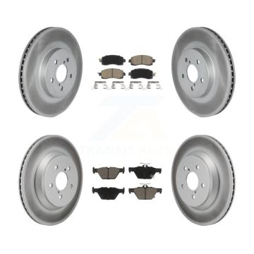 Front Rear Coated Disc Brake Rotors And Ceramic Pads Kit For Subaru Crosstrek KGC-102691