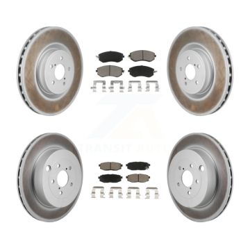 Front Rear Coated Brake Rotors Ceramic Pad Kit For 2019-2020 Toyota 86 With Brembo Brakes KGC-102695