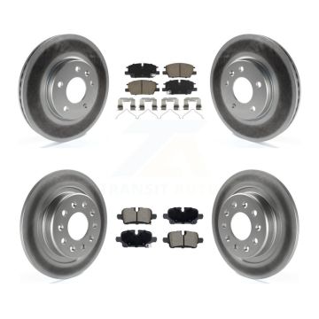 Front Rear Coat Disc Brake Rotor Ceramic Pad Kit For Chevrolet GMC Terrain Equinox Malibu KGC-102696