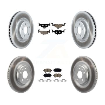 Front Rear Coated Brake Rotor Ceramic Pad Kit For Audi A5 Sportback Quattro A4 allroad A6 KGC-102707