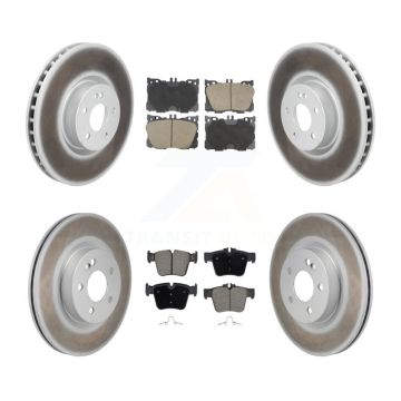 Front Rear Coat Brake Rotors Ceramic Pad Kit For Mercedes-Benz C43 AMG GLC43 C450 GLC350e KGC-102725