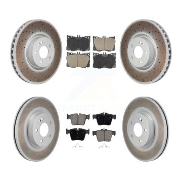 Front Rear Coat Brake Rotors Ceramic Pad Kit For Mercedes-Benz C43 AMG GLC43 C450 GLC350e KGC-102726