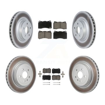 Front Rear Coated Disc Brake Rotors And Ceramic Pads Kit For Tesla S KGC-102727