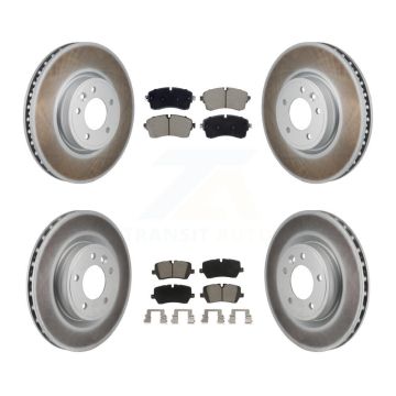 Front Rear Coated Disc Brake Rotors And Ceramic Pads Kit For Land Rover Discovery Range KGC-102732