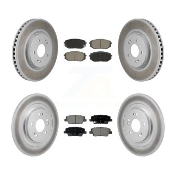 Front Rear Coated Disc Brake Rotors And Ceramic Pads Kit For Hyundai Ioniq 5 Kia EV6 6 KGC-102735