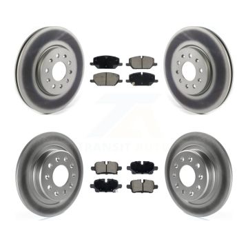 Front Rear Coated Disc Brake Rotor Ceramic Pad Kit For 2021 Chevrolet Equinox GMC Terrain KGC-102736