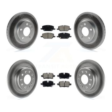 Front Rear Coated Disc Brake Rotors And Ceramic Pads Kit For GMC Terrain KGC-102737