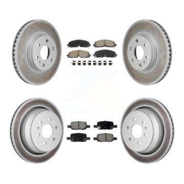 Front Rear Coated Brake Rotor Ceramic Pad Kit For 2021-2022 Chevrolet Colorado GMC Canyon KGC-102738