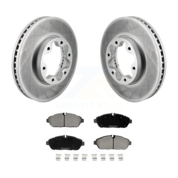 Front Coated Brake Rotor Ceramic Pad Kit For Ford Transit-250 Transit-350 Transit-150 AWD KGC-102753