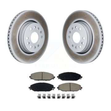 Front Coated Disc Brake Rotors And Ceramic Pads Kit For Ram 1500 Jeep Wagoneer Grand L KGC-102760