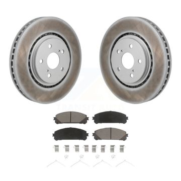Front Coat Brake Rotors Ceramic Pad Kit For Toyota Sienna RAV4 Prime bZ4X Subaru Solterra KGC-102761