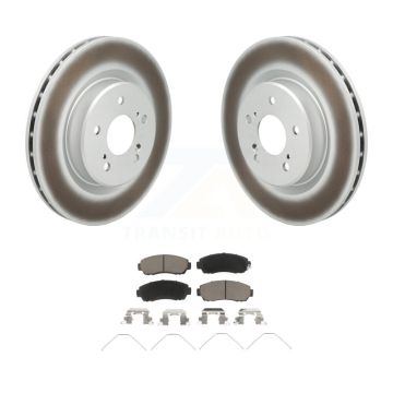 Front Coated Disc Brake Rotors And Ceramic Pads Kit For 2021-2023 Acura TLX 2.0L KGC-102764