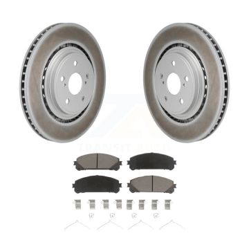 Front Coated Disc Brake Rotors And Ceramic Pads Kit For 2020-2022 Toyota Highlander KGC-102768
