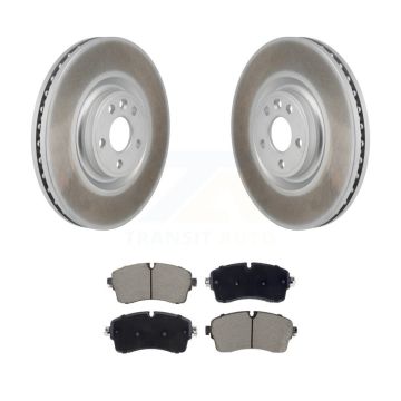 Front Coated Disc Brake Rotor & Ceramic Pad Kit For Land Rover Range Evoque Jaguar E-Pace KGC-102771