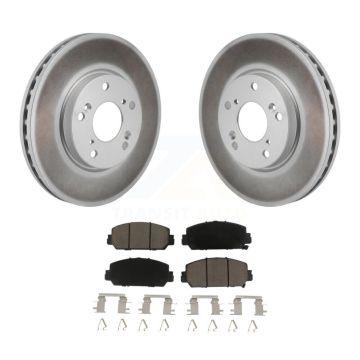Front Coated Disc Brake Rotors And Ceramic Pads Kit For 2017-2021 Honda Clarity KGC-102772