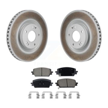 Front Coated Disc Brake Rotors And Ceramic Pads Kit For Hyundai Santa Fe Kia Sorento Cruz KGC-102777