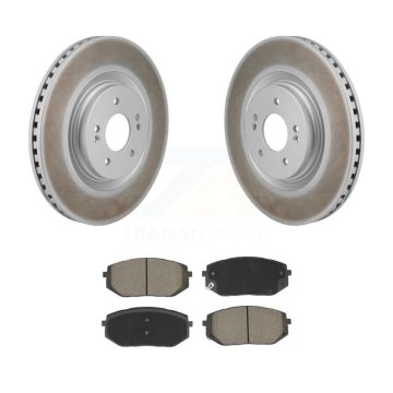 Front Coated Disc Brake Rotors And Ceramic Pads Kit For Hyundai Sonata Kia K5 KGC-102778