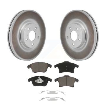 Front Coated Disc Brake Rotors And Ceramic Pads Kit For 2017-2020 Lincoln MKZ 2.0L KGC-102780