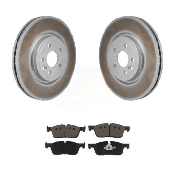 Front Coated Brake Rotor Ceramic Pad Kit For Jaguar XE XF With 325mm Diameter KGC-102785
