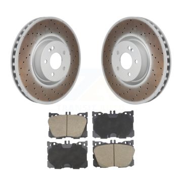 Front Coat Brake Rotor Ceramic Pad Kit For Mercedes-Benz C43 AMG GLC43 E450 E400 C450 E53 KGC-102789