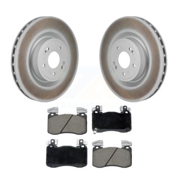 Front Coated Disc Brake Rotors And Ceramic Pads Kit For Genesis G70 Kia Stinger KGC-102798