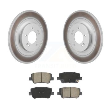 Rear Coated Disc Brake Rotors And Ceramic Pads Kit For Hyundai Sonata Kia K5 KGC-102808