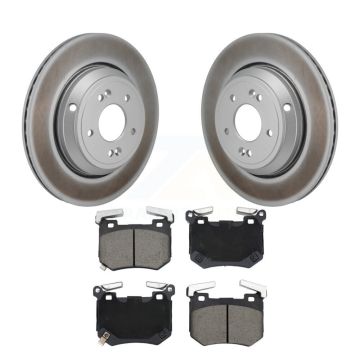 Rear Coated Disc Brake Rotors And Ceramic Pads Kit For Genesis G70 Kia Stinger 3.3L KGC-102826