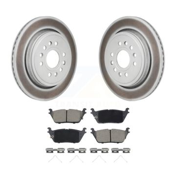 Rear Coated Disc Brake Rotors And Ceramic Pads Kit For Ram 1500 Jeep Wagoneer Grand L KGC-102829