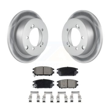 Rear Coated Disc Brake Rotors And Ceramic Pads Kit For 1995 Mitsubishi Eclipse AWD KGC-102837