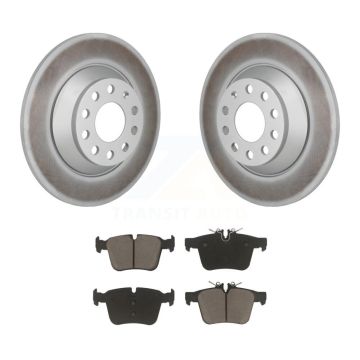 Rear Coated Disc Brake Rotor Ceramic Pad Kit For Mercedes-Benz C300 Without Sport Package KGC-102839