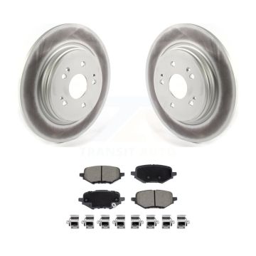 Rear Coated Disc Brake Rotors And Ceramic Pads Kit For Honda HR-V Clarity KGC-102844