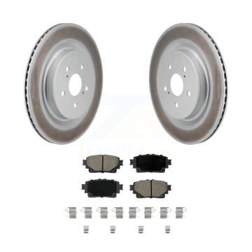 Rear Coated Brake Rotor & Ceramic Pad Kit For Toyota Highlander Lexus RX350 RX350h RX500h KGC-102855