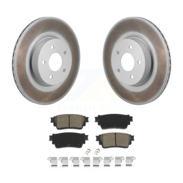 Rear Coat Brake Rotor Ceramic Pad Kit For Mitsubishi Outlander Nissan Pathfinder INFINITI KGC-102860