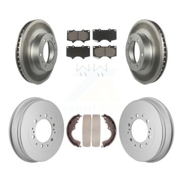 Front Rear Coated Disc Brake Rotors Ceramic Pads And Drum Kit For Toyota Tacoma KGC-102864