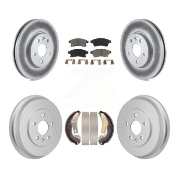 Front Rear Coated Disc Brake Rotors Ceramic Pads And Drum Kit For Chevrolet Sonic KGC-102868