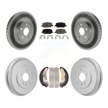 Front Rear Coated Disc Brake Rotors Ceramic Pads And Drum Kit For Chevrolet Trax KGC-102870