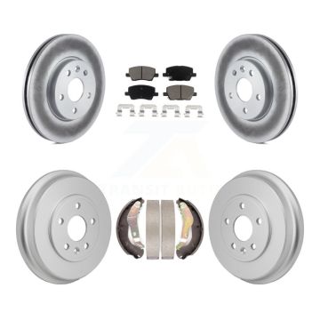Front Rear Coated Disc Brake Rotor Ceramic Pad And Drum Kit For 2018-2020 Chevrolet Sonic KGC-102871