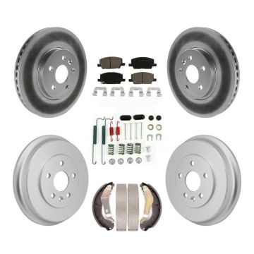 Front Rear Coated Disc Brake Rotors Ceramic Pads And Drum Kit (7Pc) For Chevrolet Trax KGC-102880
