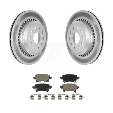 Rear Coated Disc Brake Rotors And Ceramic Pads Kit For Jeep Wrangler Gladiator KGC-102910