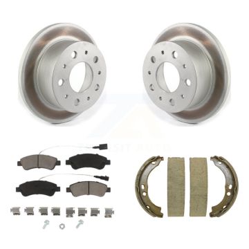 Rear Disc Coated Rotors Ceramic Pads & Parking Shoes Kit For Ram ProMaster 2500 3500 1500 KGC-102916