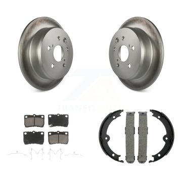 Rear Disc Coated Rotors Ceramic Pads And Parking Brake Shoes Kit For Lexus IS250 KGC-102940