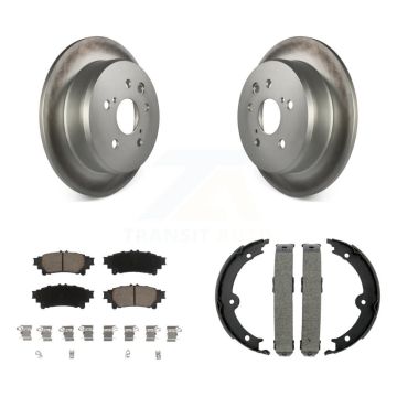 Rear Disc Coated Rotors Ceramic Pads And Parking Brake Shoes Kit For Lexus IS250 KGC-102942