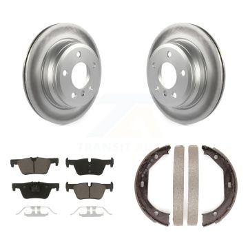 Rear Disc Coated Rotors Ceramic Pads Parking Shoes Kit For BMW 328i xDrive 330i 320i 428i KGC-102980