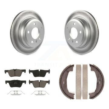 Rear Disc Coated Rotors Ceramic Pads Parking Shoes Kit For BMW 320i xDrive 428i 328i Gran KGC-102988